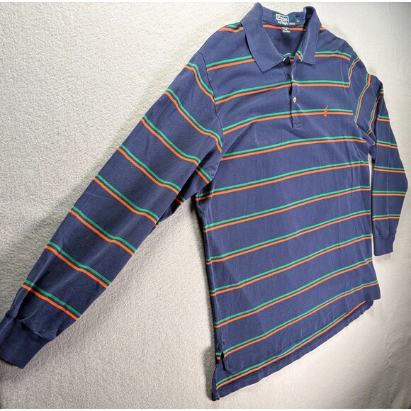 Polo by Ralph Lauren Other - Polo Ralph Lauren Mens Large Shirt Long Sleeve Rugby Collared Striped Blue Green